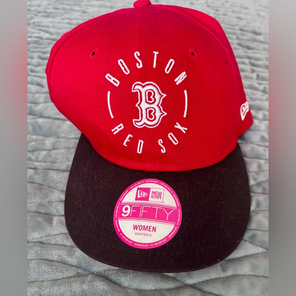 New Era Boston Red Sox Red & Black Snapback Hat